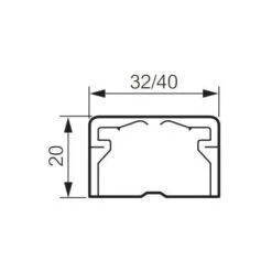 Moulure DLPlus 32x20mm Blanc 1 Compartiment Longueur 2,1m - LEGRAND -Maison Moderne Electricite moulure dlplus 32x20mm 1 compartiment longueur 21m blanc legrand 2