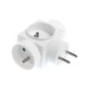 Multiprise Triplite - 3 Sorties Latérales 2P+T 16A - Blanc