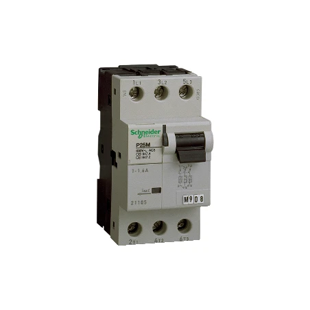 Schneider® P25M - Disjoncteur Moteur - 1A - 3P 3d - Déclencheur Magnéto-thermique 1 Schneider® P25M - Disjoncteur Moteur - 1A - 3P 3d - Déclencheur Magnéto-thermique