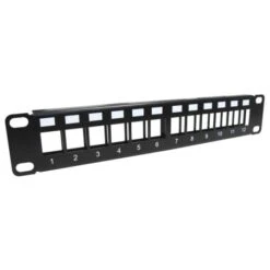 Panneau De Brassage à équiper FTP Keystone - 10" - 12 Ports - Noir