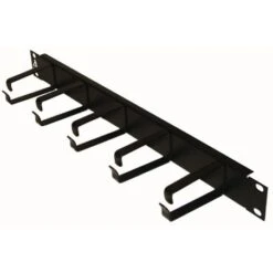 Panneau De Gestion De Câbles 1U - 5 Anneaux - Noir