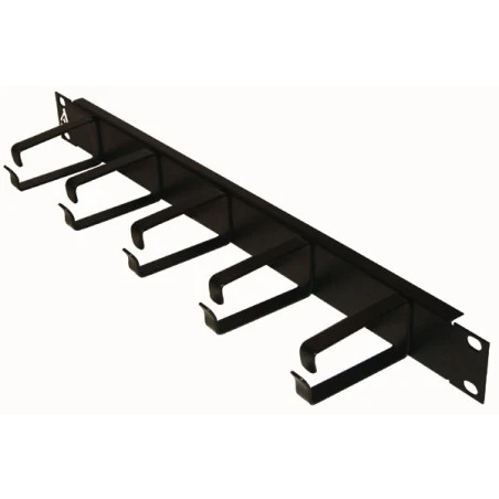 Panneau De Gestion De Câbles 1U - 5 Anneaux - Noir 1 Panneau De Gestion De Câbles 1U - 5 Anneaux - Noir