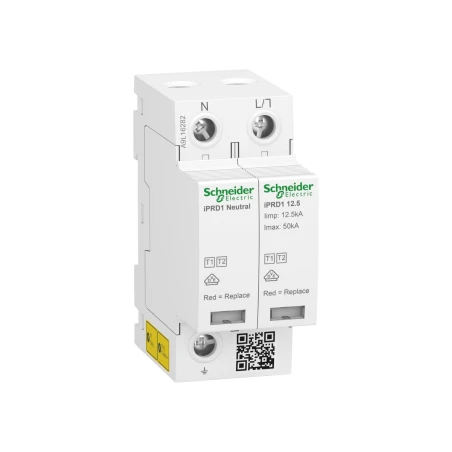 Schneider® Parafoudre IPRD1 12,5r - Débrochable Type 1 - 1P+N - 350V - Report Signal - TT TN - Acti9 1 Schneider® Parafoudre IPRD1 12,5r - Débrochable Type 1 - 1P+N - 350V - Report Signal - TT TN - Acti9