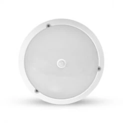 Plafonnier LED Hublot Rond Ø300 Blanc E27 IP65 + Détecteur IR
