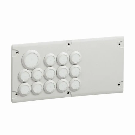 Legrand Plaque Cabstop IP55 28 Entrées - Ø5 à 14 Et 2 X Ø14 à 24 Avec 1 Réserve 1 Legrand Plaque Cabstop IP55 28 Entrées - Ø5 à 14 Et 2 X Ø14 à 24 Avec 1 Réserve