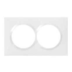 Legrand Plaque Carrée 2 Postes DOOXIE Avec Entraxe 57mm - Blanc
