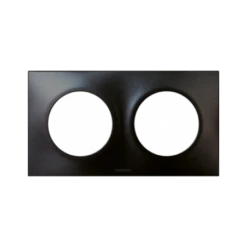 Plaque Carrée 2 Postes SQUARE - Entraxe 71mm - Anthracite