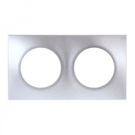 Plaque Carrée 2 Postes SQUARE - Entraxe 71mm - Silver 1 Plaque Carrée 2 Postes SQUARE - Entraxe 71mm - Silver