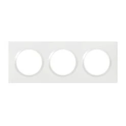 Legrand Plaque Carrée 3 Postes DOOXIE - Blanc