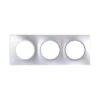 Plaque Carrée 3 Postes SQUARE - Entraxe 71mm - Silver