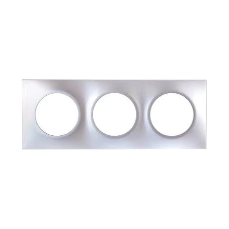 Plaque Carrée 3 Postes SQUARE - Entraxe 71mm - Silver 1 Plaque Carrée 3 Postes SQUARE - Entraxe 71mm - Silver