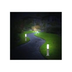 Potelet Rond - Inox 304 - Douille E27 - IP44 -Maison Moderne Electricite potelet rond inox 304 douille e27 ip44 miidex lighting 3