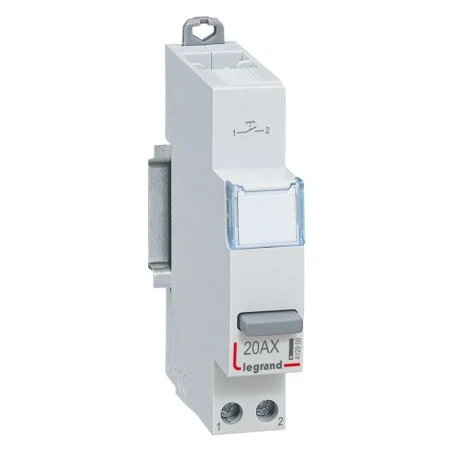 Legrand Poussoir Modulaire Simple Fonction Contact 1 NO - 1 Module 1 Legrand Poussoir Modulaire Simple Fonction Contact 1 NO - 1 Module