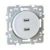 Prise Chargeur USB Femelle SQUARE 1 Poste - 5.5V - Blanc