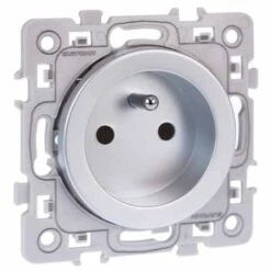 Prise De Courant 2P+T SQUARE Silver