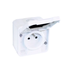 Prise De Courant étanche 2P+T 16A Blanc IP55 OXXO Eur'Ohm