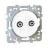 Prise Multi-services TV SQUARE - Type F - 250V - Blanc