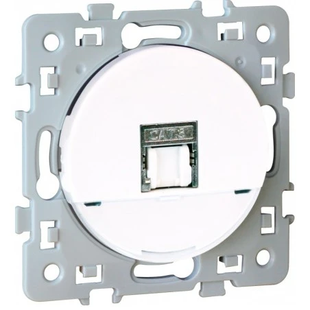 Prise RJ45 SQUARE Cat6 Grade1 - TEL+INF UTP - 250V - Blanc 1 Prise RJ45 SQUARE Cat6 Grade1 - TEL+INF UTP - 250V - Blanc