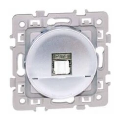 Prise RJ45 SQUARE Cat6 Grade3 - Multimédia STP - 250V - Silver
