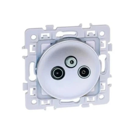Prise TV+FM+SAT SQUARE 1 Poste - 250V - Silver 1 Prise TV+FM+SAT SQUARE 1 Poste - 250V - Silver