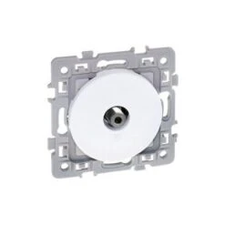 Prise TV Simple Avec Griffes Blanc Eur'Ohm SQUARE