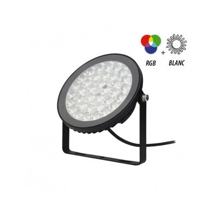 Projecteur Extérieur LED 15W RGB+Blanc - Noir 1 Projecteur Extérieur LED 15W RGB+Blanc - Noir