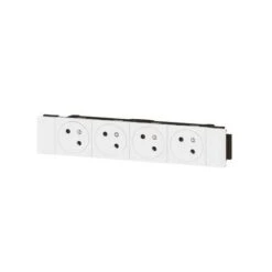 Quadruple Prise De Courant 4x2P+T Surface Soluclip Blanc Pour Goulotte Mosaic à Clippage Direct 8 Modules - LEGRAND -Maison Moderne Electricite quadruple prise de courant 2p t surface soluclip pour goulotte mosaic a clippage direct 8 modules blanc legrand 2