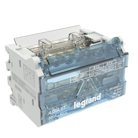 Répartiteur Modulaire Bipolaire 100A 6 Départs à Barreaux étagés 4 Modules LEGRAND 1 Répartiteur Modulaire Bipolaire 100A 6 Départs à Barreaux étagés 4 Modules LEGRAND