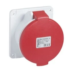 Schneider® Socle De Prise Industrielle Droite 32 A - 3P+N+T - 380-415 V CA - IP44 - PRATIKA
