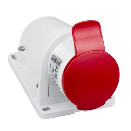 Schneider® Socle Prise BT Saille Inclinée - 16 A 3P+N+T 380-415 V - Connexion Vis IP44 - PRATIKA 1 Schneider® Socle Prise BT Saille Inclinée - 16 A 3P+N+T 380-415 V - Connexion Vis IP44 - PRATIKA