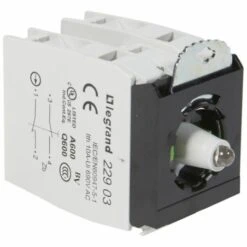 Legrand Sous-ensemble Bloc Pour Tête Lumineuse - Raccordement à Vis - 12V à 24V Alternatif Ou Continu 2 Contacts NO/NF Blanc