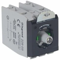 Legrand Sous-ensemble Bloc Pour Tête Lumineuse - Raccordement à Vis - 230V~ - 2 Contacts NO/NF Rouge