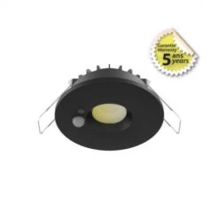 Spot LED CCT BBC 6W 2700/3000/4000K Gradable Noir + Détecteur
