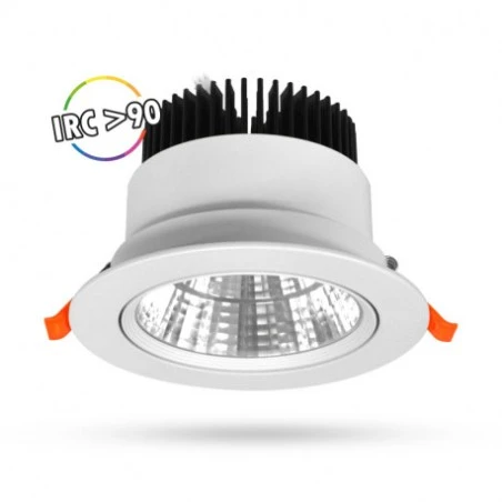 Spot LED Encastrable 12W 3000°K - Orientable - IRC90 1 Spot LED Encastrable 12W 3000°K - Orientable - IRC90