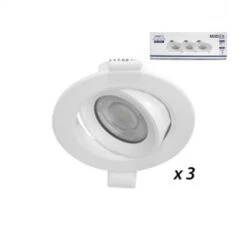 Spot LED Encastrable 5W 3000°K - Orientable X3