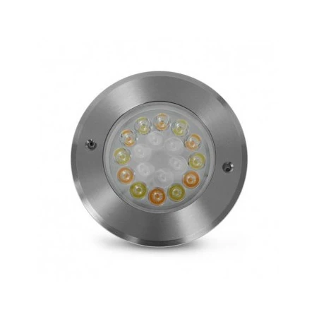 Spot LED Encastrable Sol Rond 9W RGB+W Inox 304 2 Spot LED Encastrable Sol Rond 9W RGB+W Inox 304 – Image 2