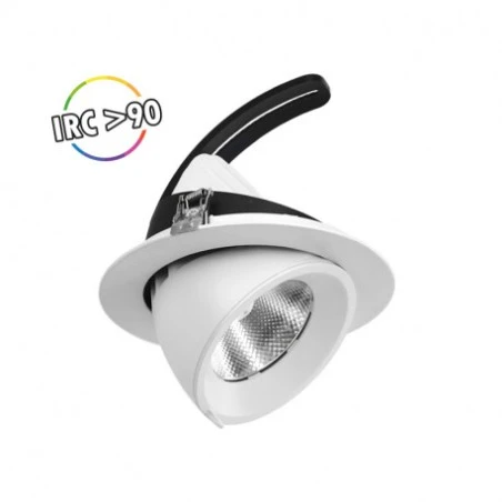 Spot LED Escargot Inclinable Et Orientable 20W 3000°K IRC90 1 Spot LED Escargot Inclinable Et Orientable 20W 3000°K IRC90