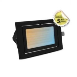 Spot LED Rectangulaire - Inclinable - Noir - 32/38W CCT
