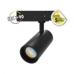 Spot LED Sur Rail - 15W CCT - IRC90 - Noir