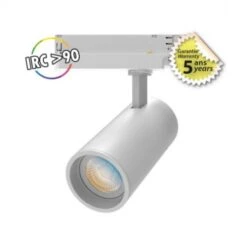 Spot LED Sur Rail - 25W CCT - IRC90 - Blanc