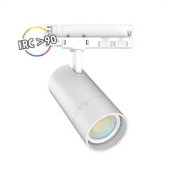 Spot LED Sur Rail Avec Adaptateur 3 Allumages - Blanc - 10/15/20W CCT - Angle Ajustable