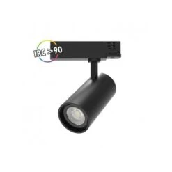 Spot LED Sur Rail Noir - 25W - 3000K - 2500 LM - IRC90 + Adaptateur Rail 3 Allumages