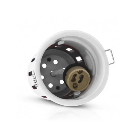 Support De Spot BBC Rond Blanc Fixe + Douille Automatique Basse Luminance 6 Support De Spot BBC Rond Blanc Fixe + Douille Automatique Basse Luminance – Image 6