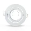Support Spot LED Encastrable Plafond Rond 1/4 De Tour - Orientable - Blanc - Ø95mm