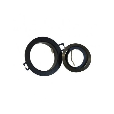 Support De Spot Rond Aluminium Orientable Noir 92mm 3 Support De Spot Rond Aluminium Orientable Noir 92mm – Image 3