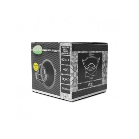 Support De Spot Rond Basse Luminance Noir Ø82mm IP20 5 Support De Spot Rond Basse Luminance Noir Ø82mm IP20 – Image 5
