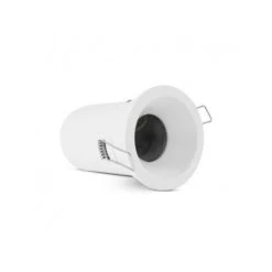 Support Plafond BBC Rond Blanc Basse Luminance Avec Douille Automatique Ø90 Mm