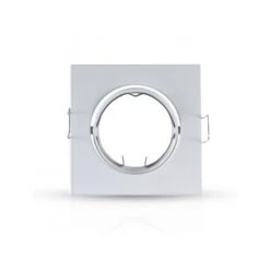 Support Plafond Carré Orientable Blanc 84x84 Mm