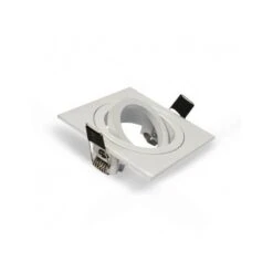 Support Plafond Carré Orientable Blanc 88x88mm