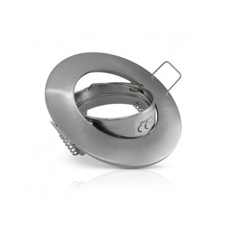 Support Plafond Rond Orientable Argent Ø92mm 2 Support Plafond Rond Orientable Argent Ø92mm – Image 2